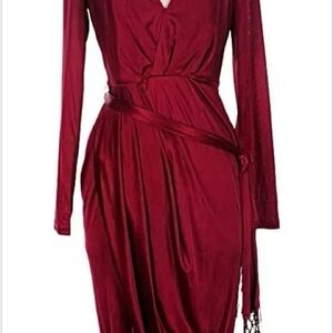Altuzarra Deep Red Long Sleeve Dress